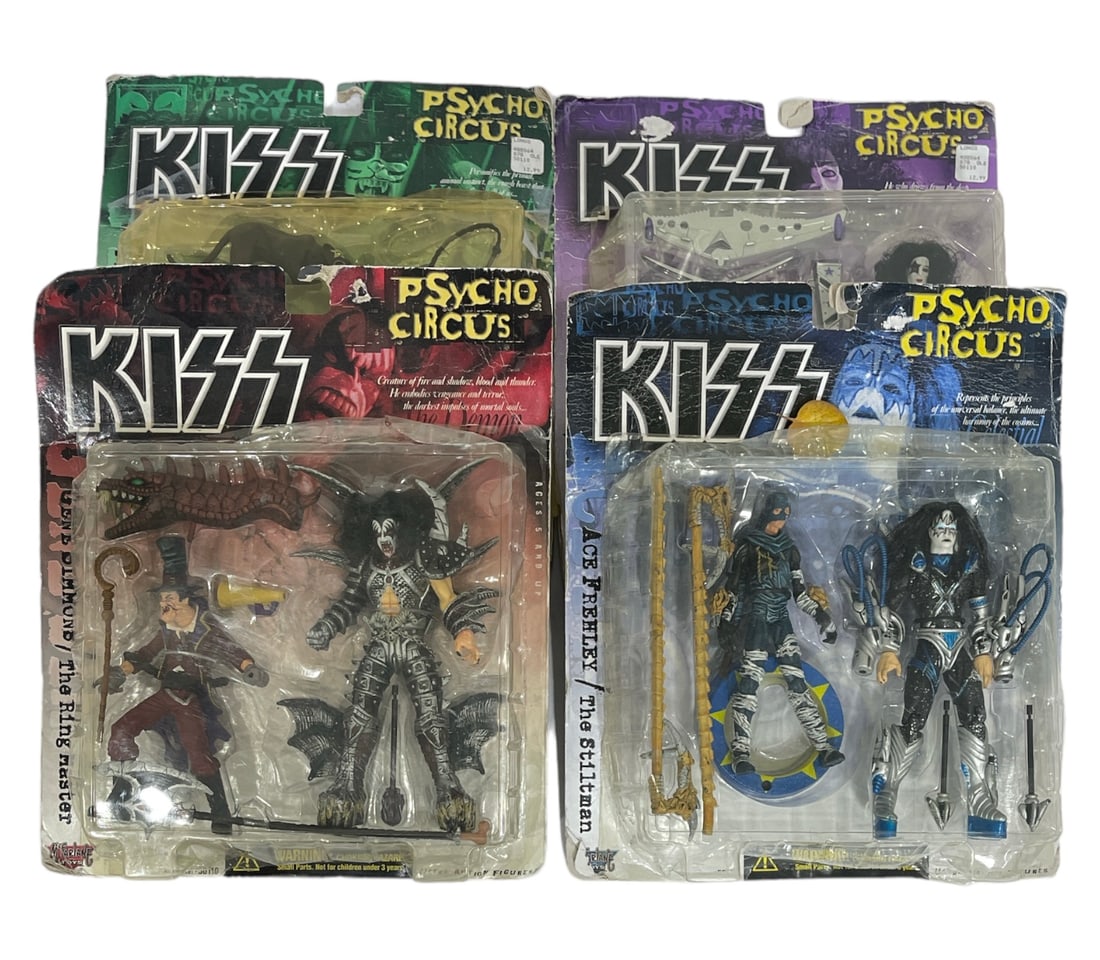 Lot of 4 | KISS Psycho Circus Action Figures SEALED BOX: KISS Psycho Circus Action Figures SEALED BOX