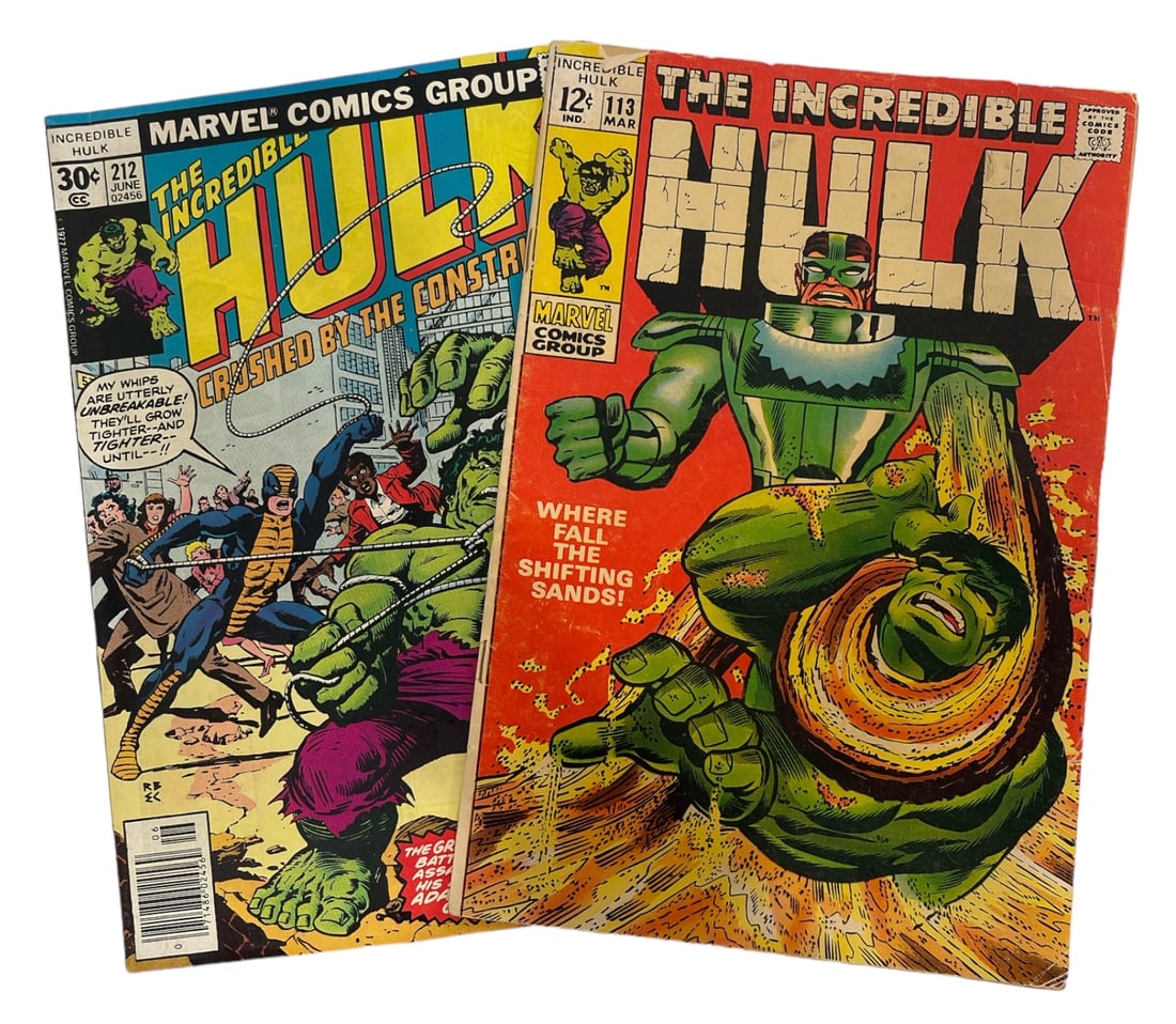 Lot of 2 | Vintage Marvel Comics | The Incredible Hulk Series No.113 and No.212 | Comic Book (1 of 5)