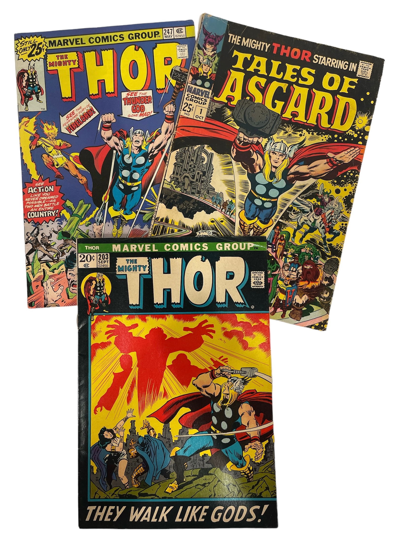 Lot of 3 | Vintage Marvel Comics | The Mighty Thor Series | Comic Book Collection (1 of 10)