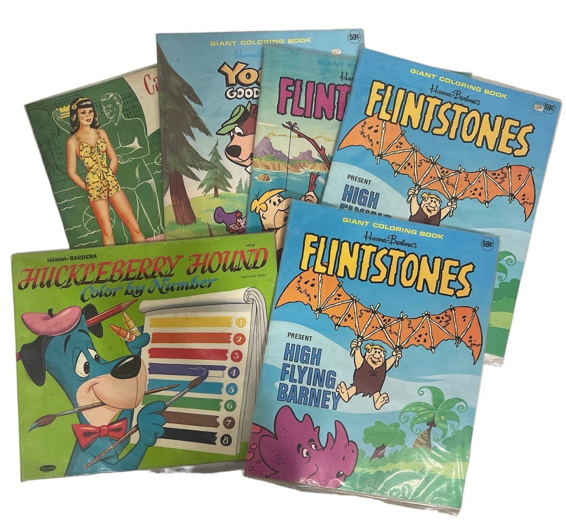 Vintage Giant Coloring Books and Campus Queens Doll Book (1 of 5)