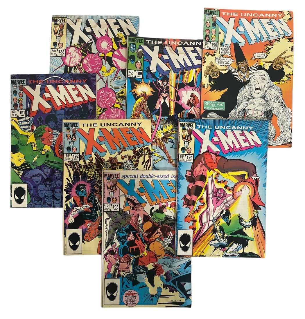Lot of 7 | Vintage Marvels X Men Comic Book Collection (1 of 2)