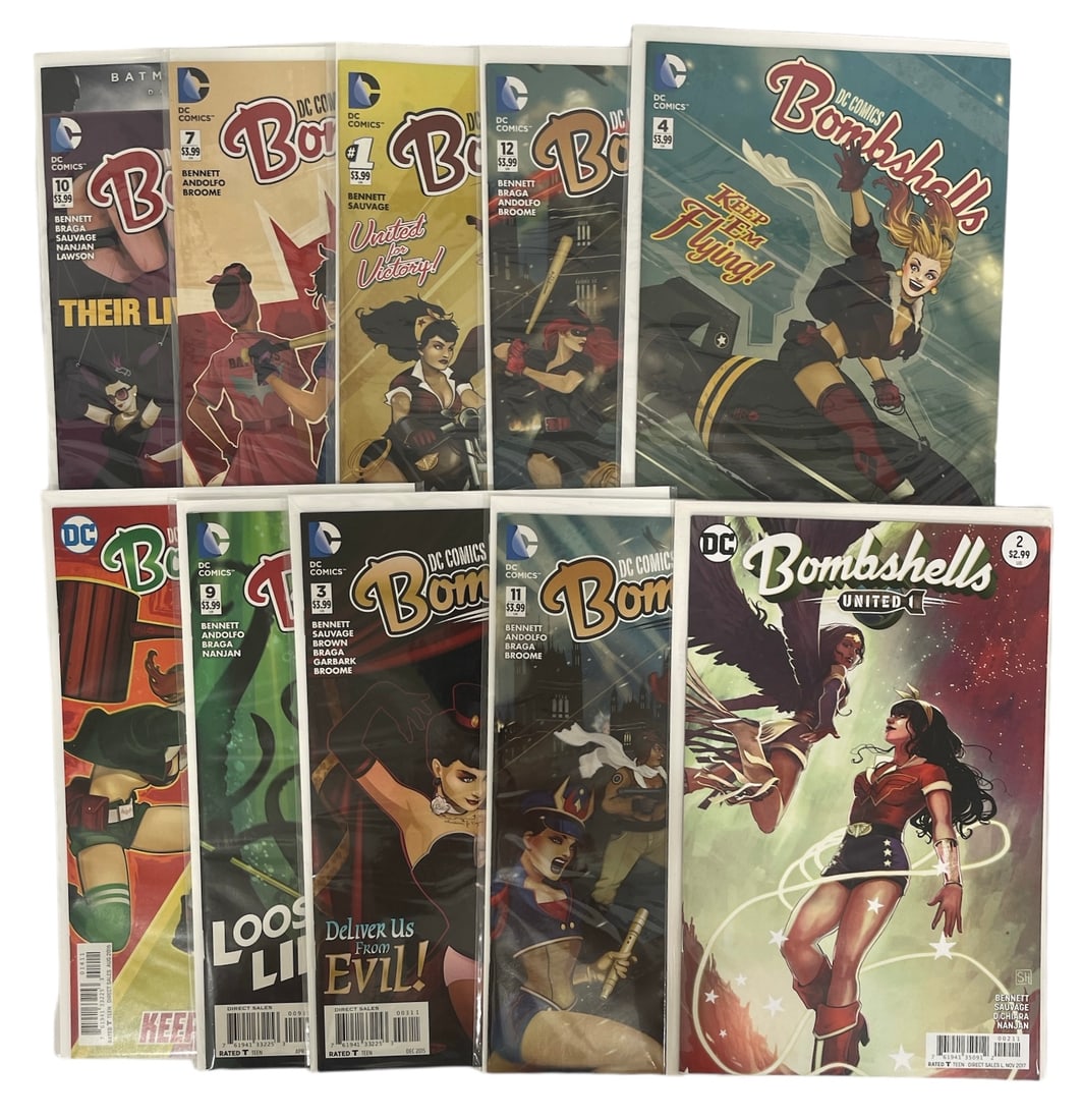 Lot of 10 | Rare DCs Bombshells Comic Book Collection (1 of 3)