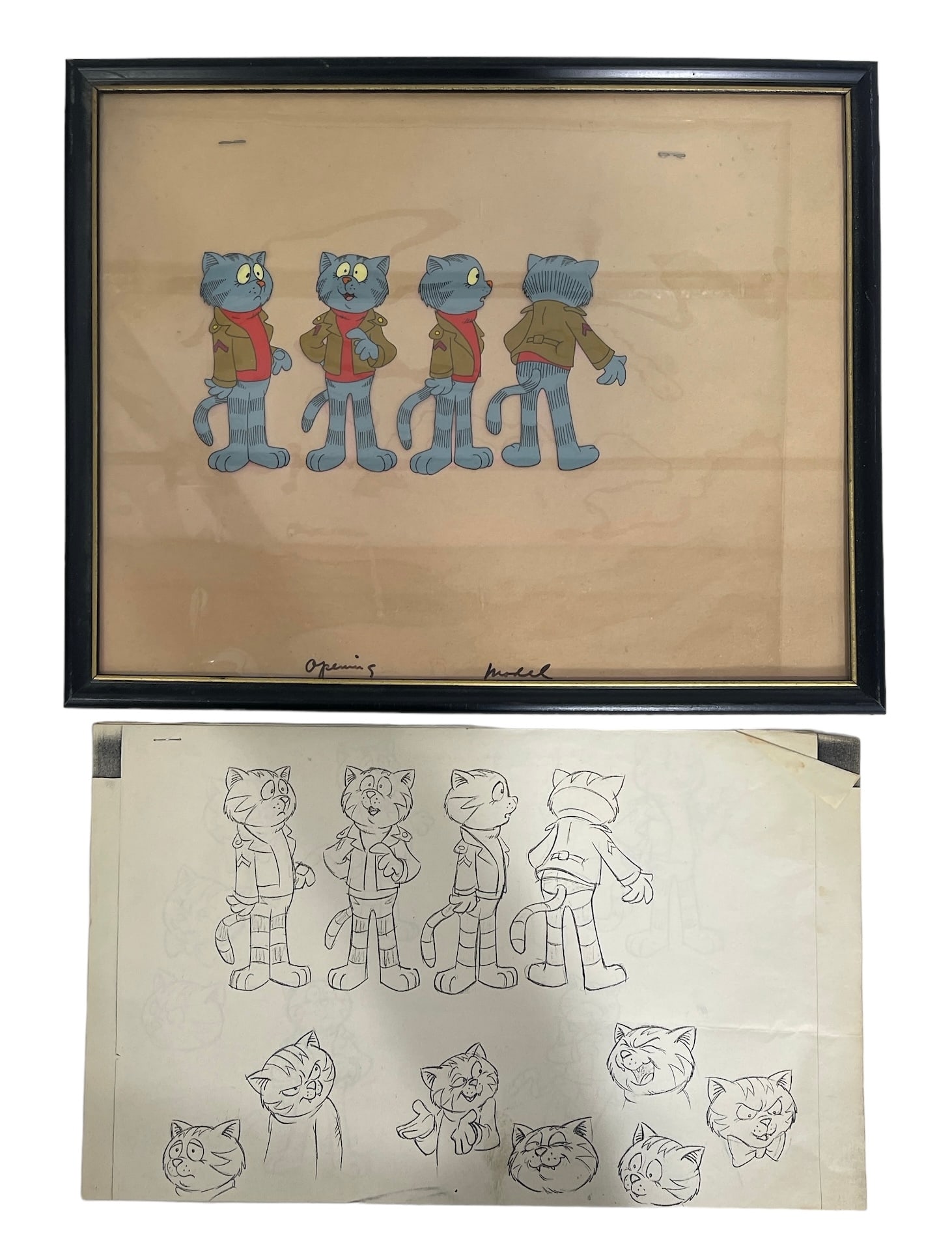 Hand-Painted Animation Cel and Printed Character Sheets | Fritz the Cat | by Ralph Bakshi | NO COA (1 of 8)