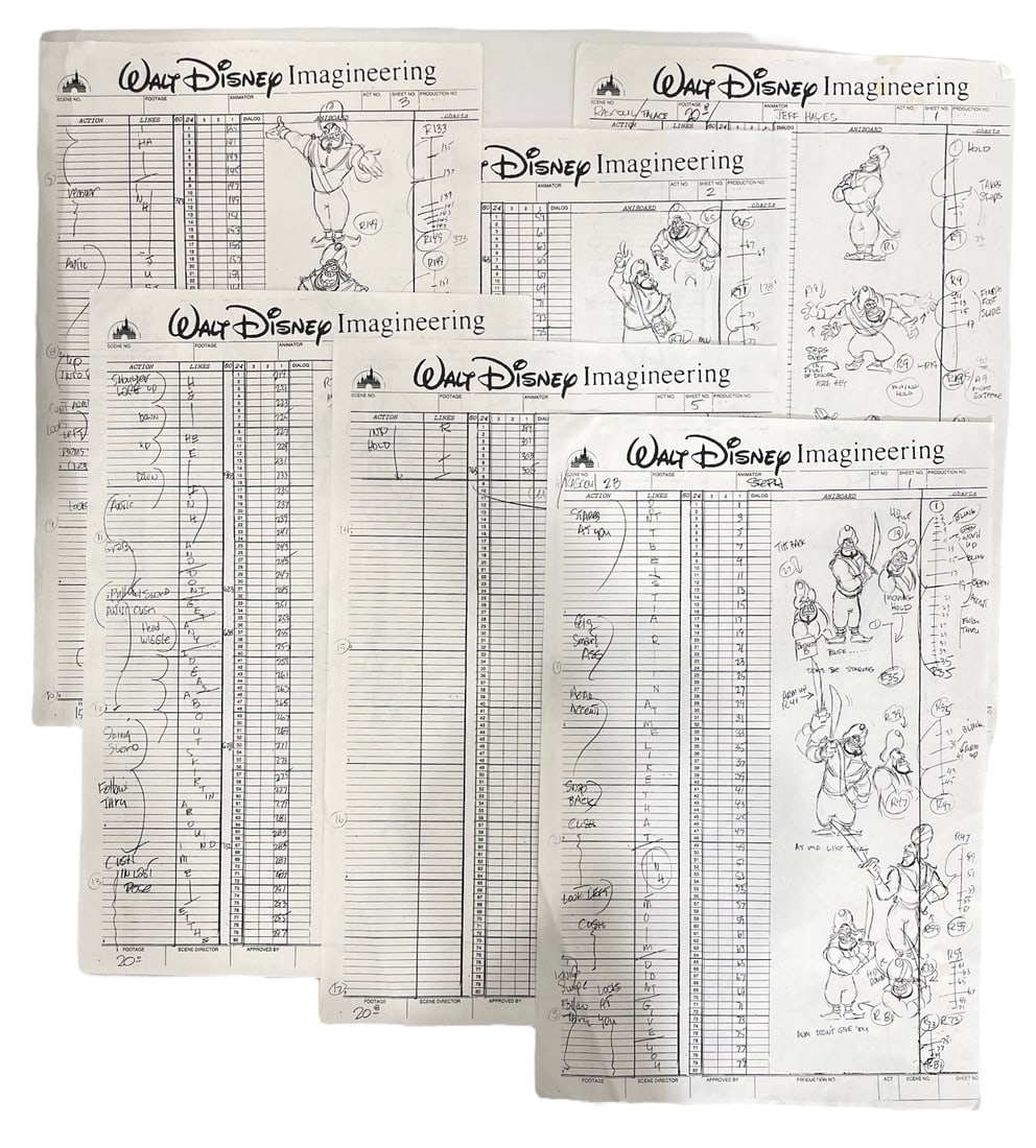 Walt Disney Imagineering Document Prints | Aladdin | NO COA (1 of 2)