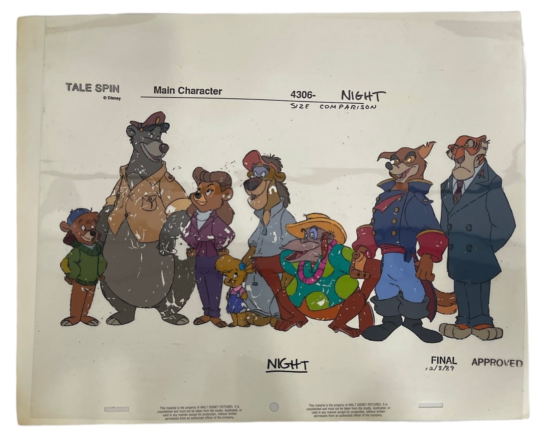 Hand-Painted Animation Cel | Walt Disneys Tale Pin | NO COA (1 of 2)