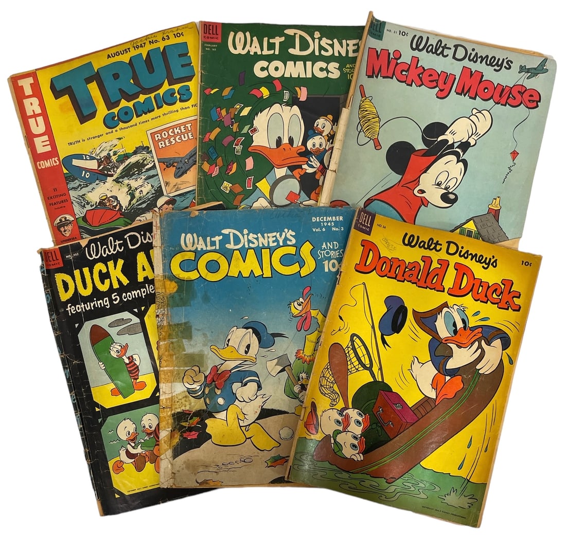 Lot of 6 | Vintage Dell Walt Disneys Comic Book Collection (1 of 3)
