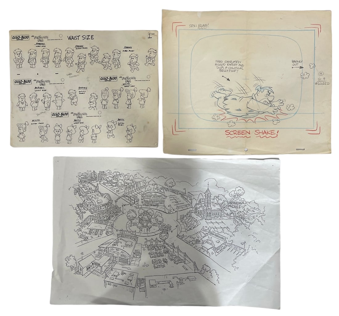 Goof Troop Background, The Flintstones, and Flintstones Kids Character Concept Art | Prints (1 of 2)