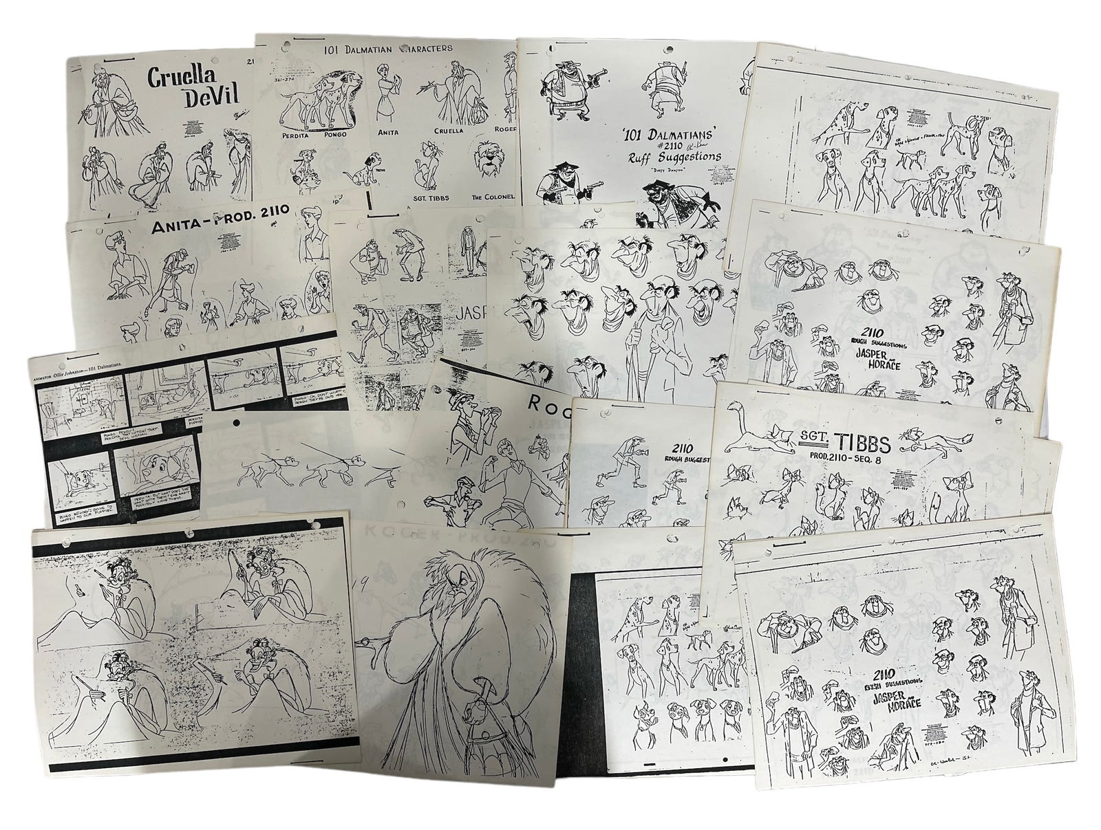 Walt Disneys 101 Dalmations Model Sheets | Prints (1 of 1)