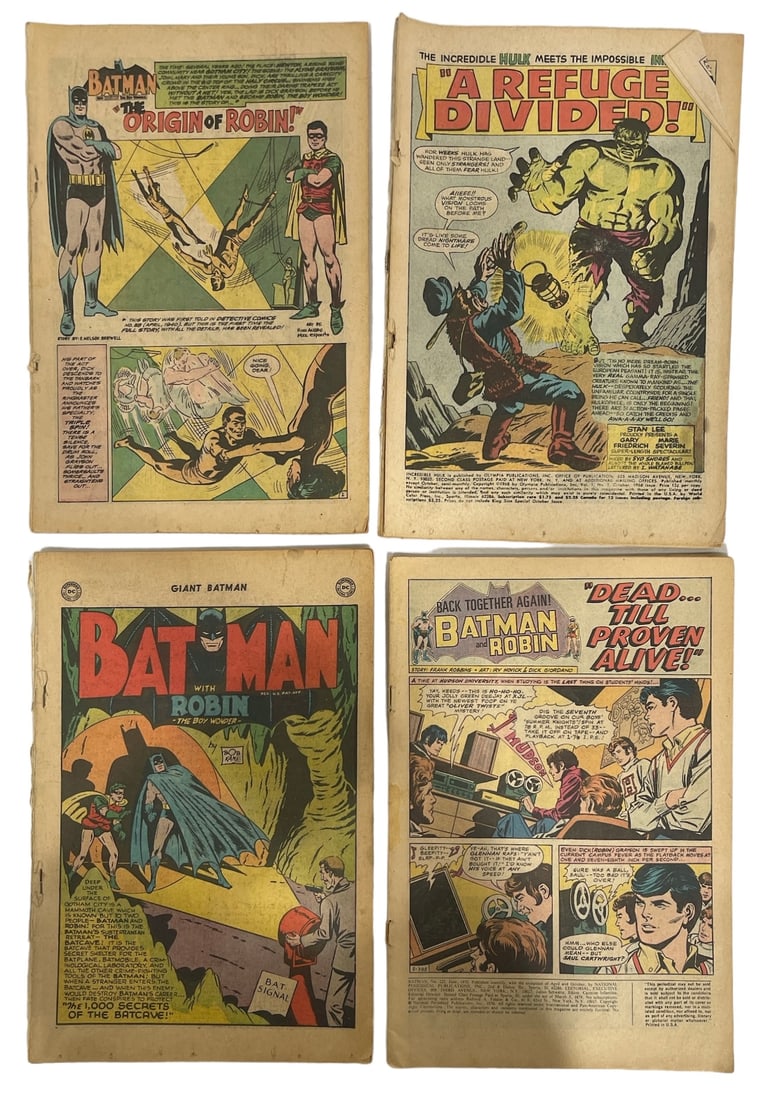 Lot of 4 | Vintage Comic Book Collection Without Covers (1 of 2)