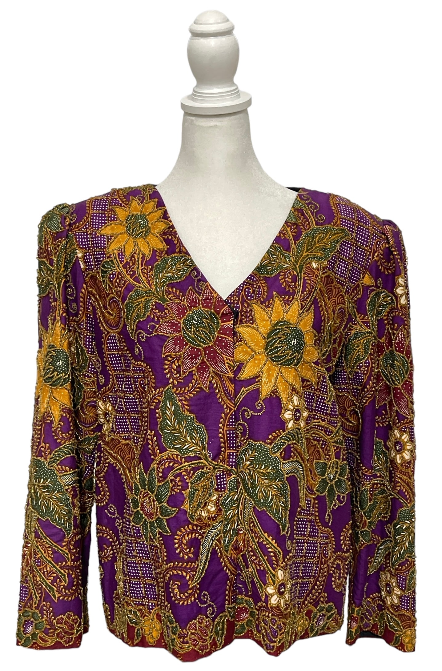 Vintage Jonas Beaned Blouse | Size S: Vintage Jonas Beaned Blouse | Size S