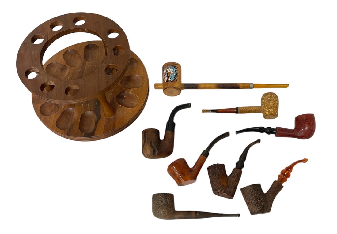 Vintage Pipes Collection with Holder (1 of 3)