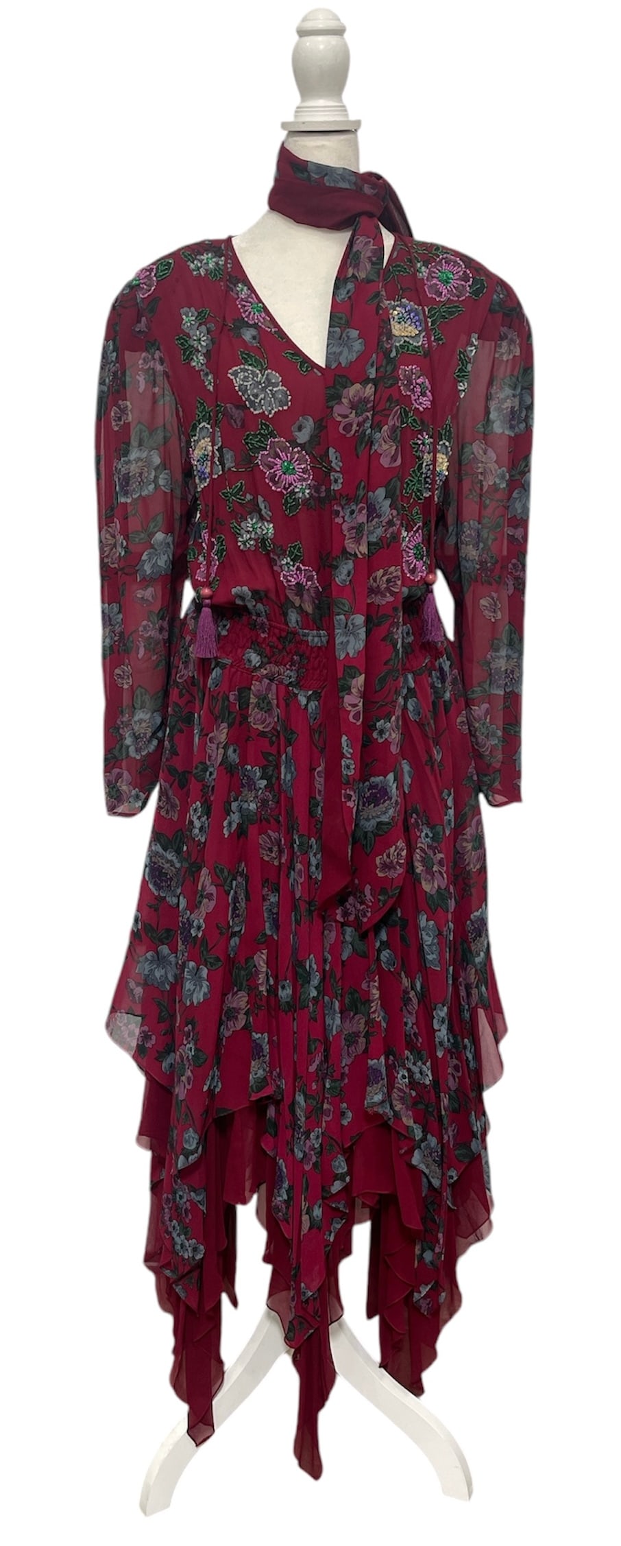 Vintage Diane Freis Silk Dress (1 of 3)