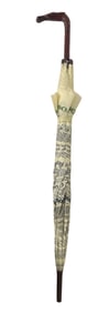 Vintage Hollywood Park Umbrella with Horse Handle