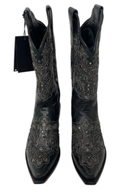 Black Star Cowboy Boots | Womens Size 8