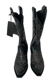 Black Star Cowboy Boots | Womens Size 9
