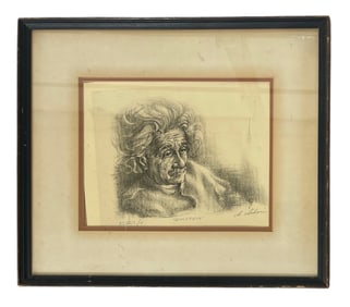 Rare Albert Einstein Lithograph By Armand Sindoni