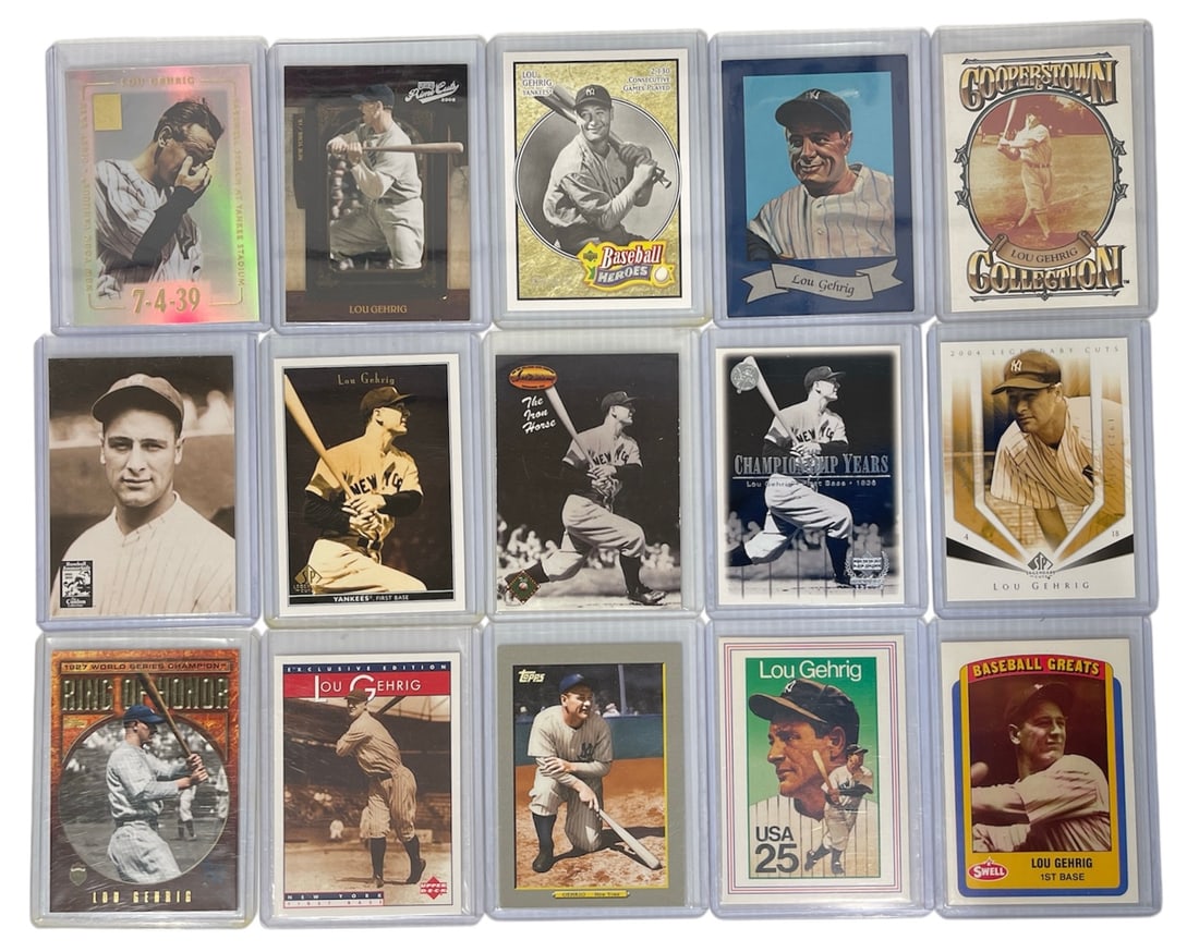 Lou Gehrig Baseball Trading Card Collection (1 of 2)