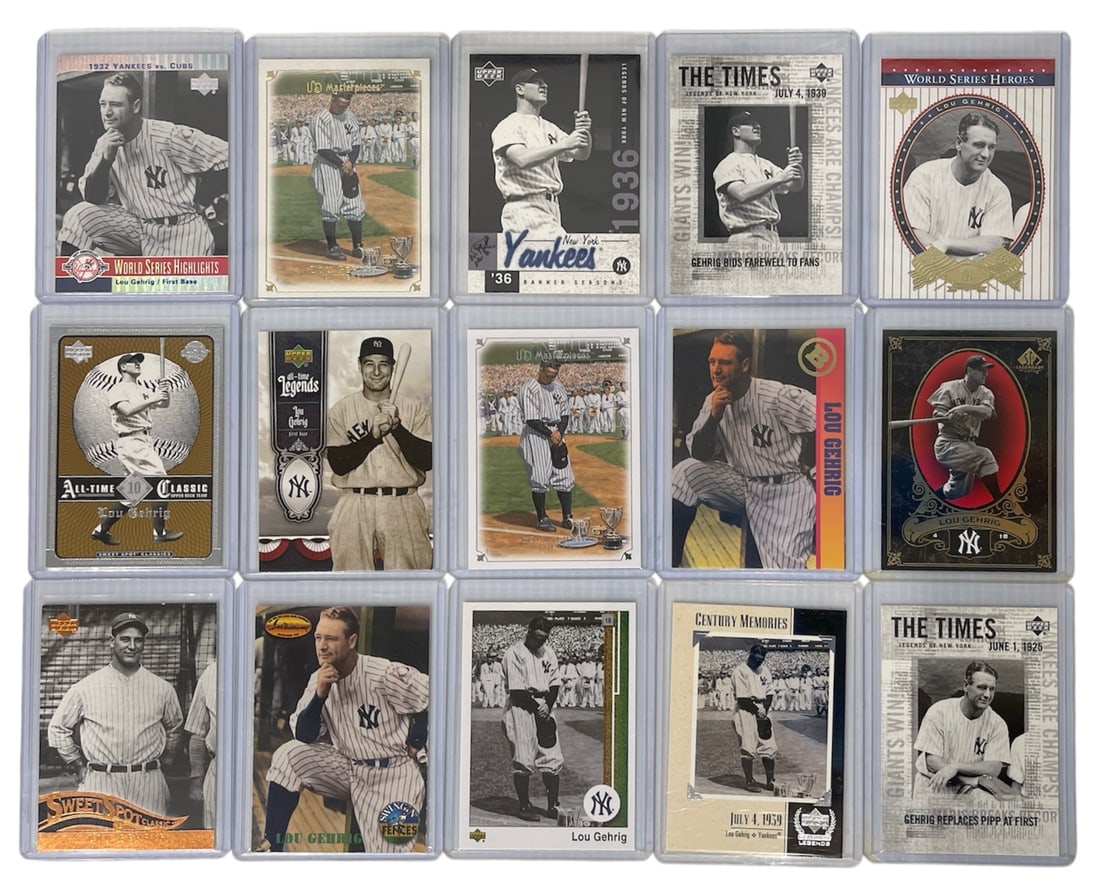 Lou Gehrig Baseball Trading Card Collection (1 of 2)