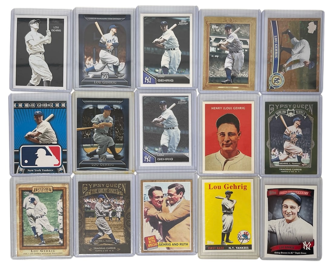 Lou Gehrig Baseball Trading Card Collection (1 of 2)