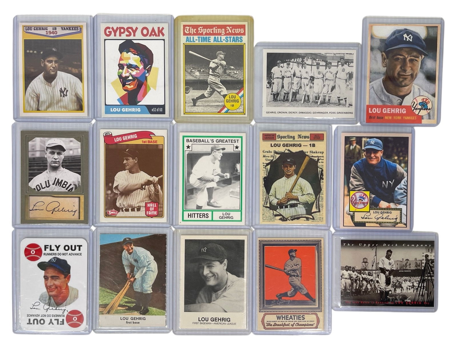 Lou Gehrig Baseball Trading Card Collection (1 of 2)
