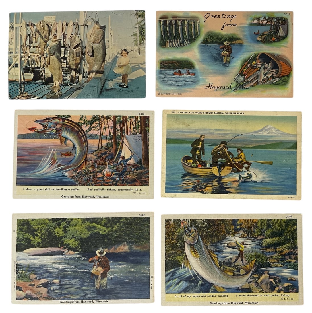 Vintage Fishing Postcard Collection (1 of 2)