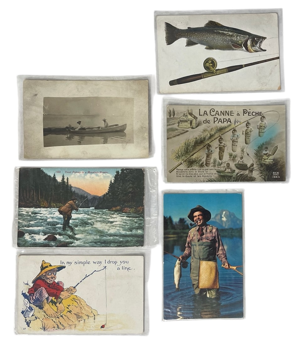 Vintage Fishing Postcard Collection (1 of 2)