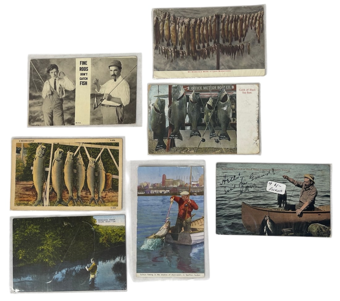 Vintage Fishing Postcard Collection (1 of 2)