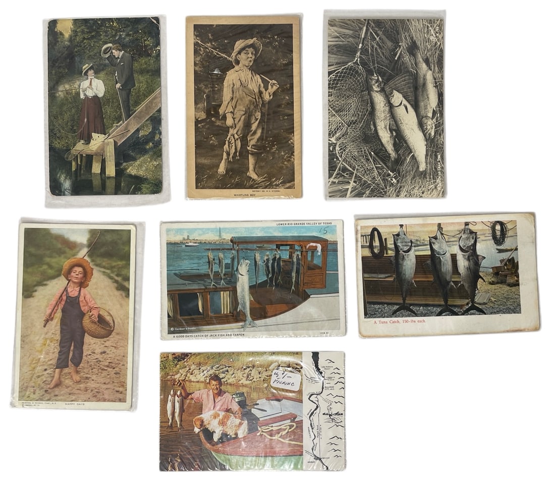 Vintage Fishing Postcard Collection (1 of 2)