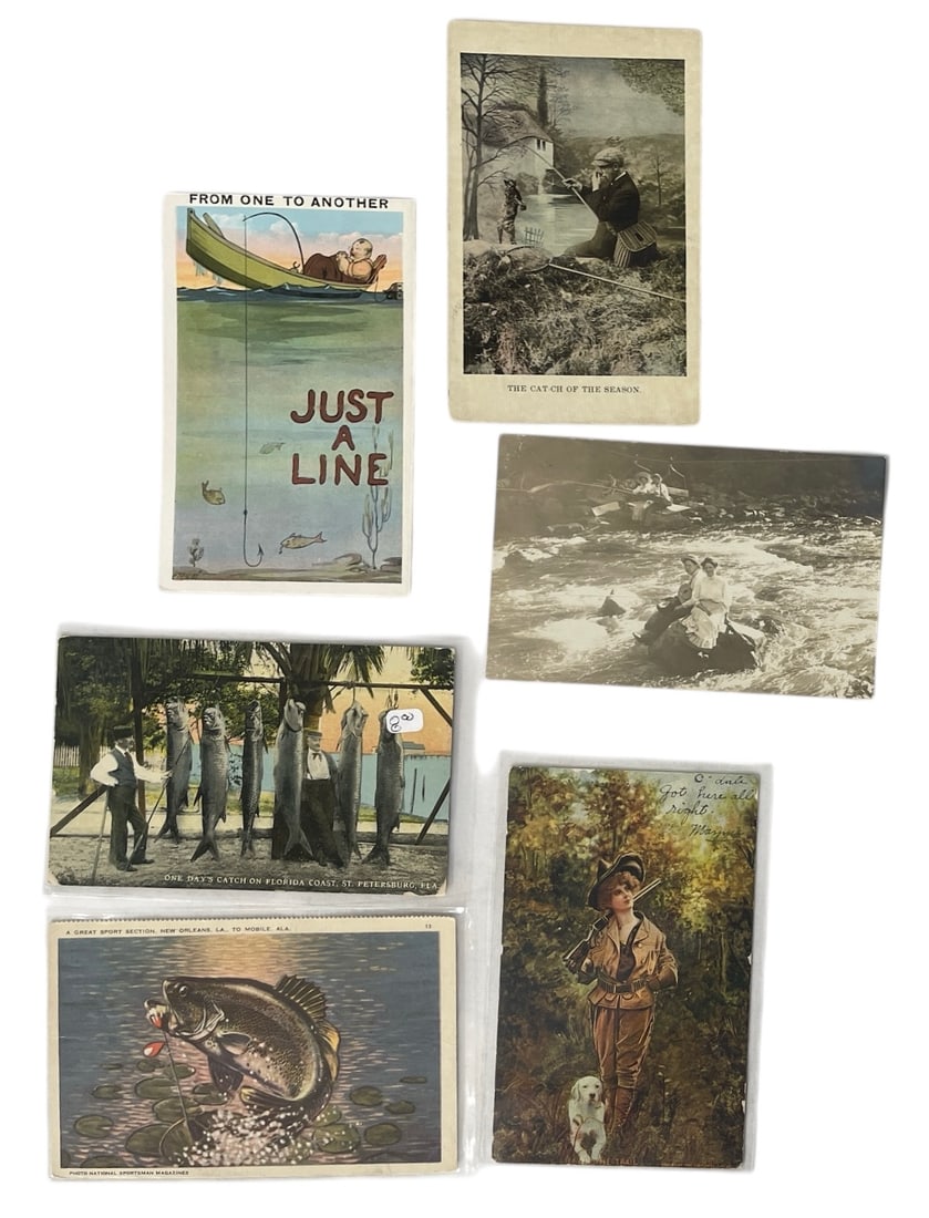 Vintage Fishing Postcard Collection (1 of 2)