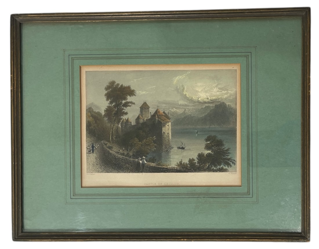 Castle of Chillon Lithograph | Framed (1 of 4)