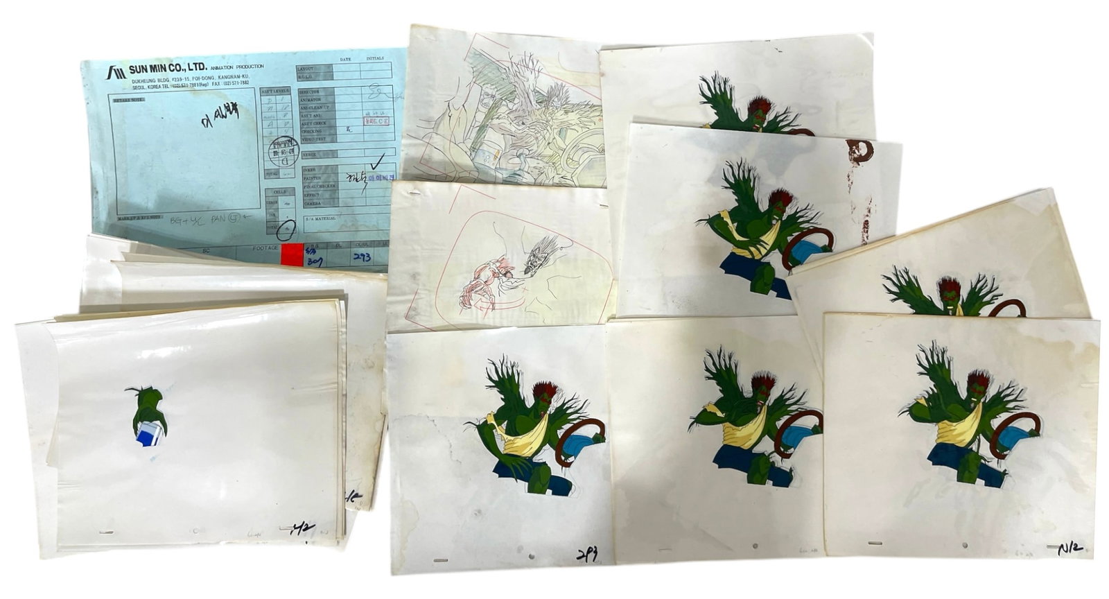 Animated Production Notes Drawings and Cels: Animated Production Notes Drawings and Cels