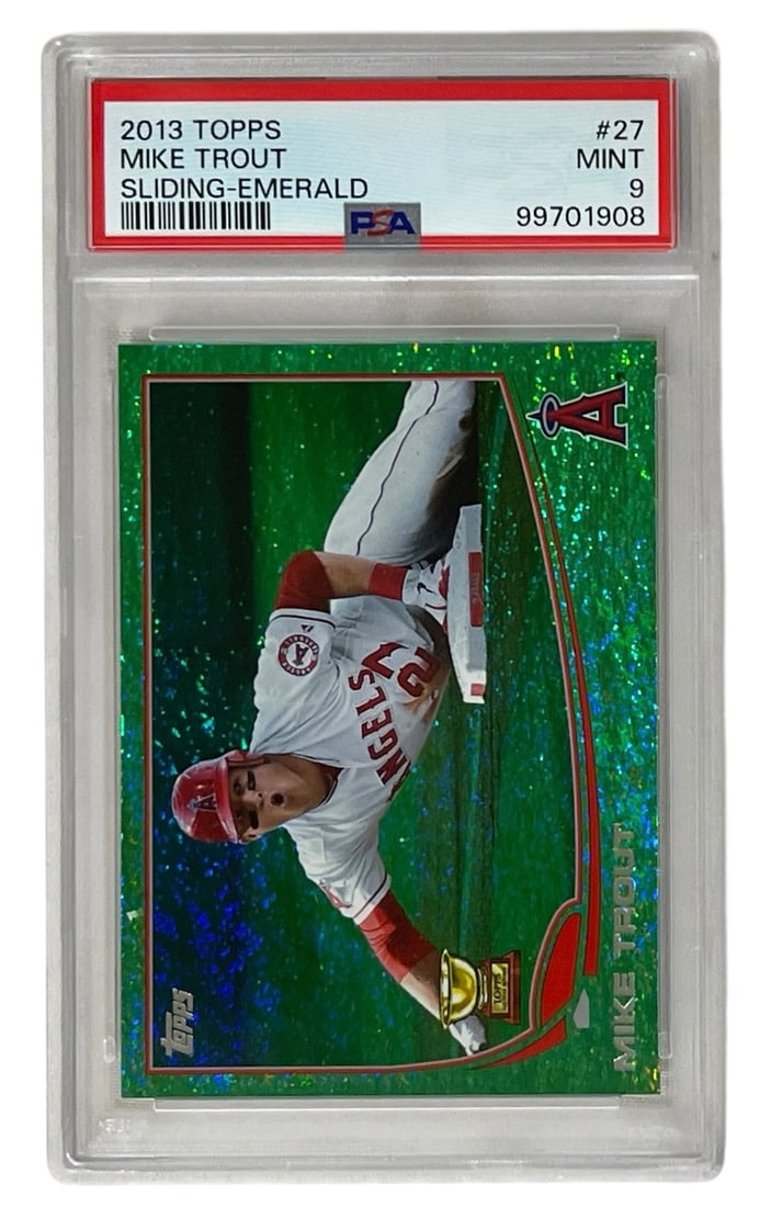 2013 Topps Sliding Emerald | Mike Trout | No 27 | CGC 9 (1 of 2)
