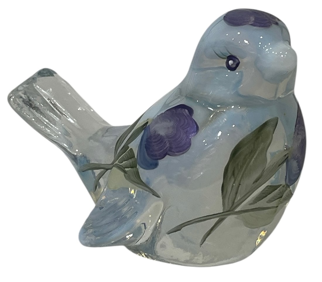 Vintage Fenton Glass Bird Figurine | Hand Painted | Signed (1 of 6)