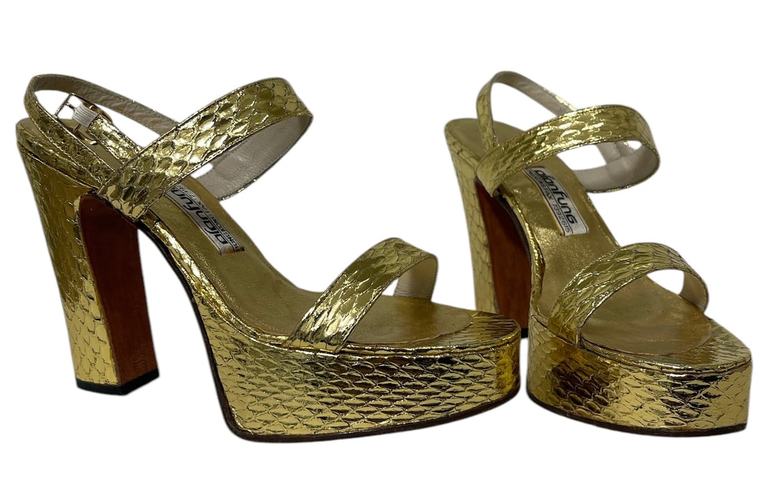 Vintage Alan Fung Womens High Heels | Gold: Vintage Alan Fung Womens High Heels | Gold