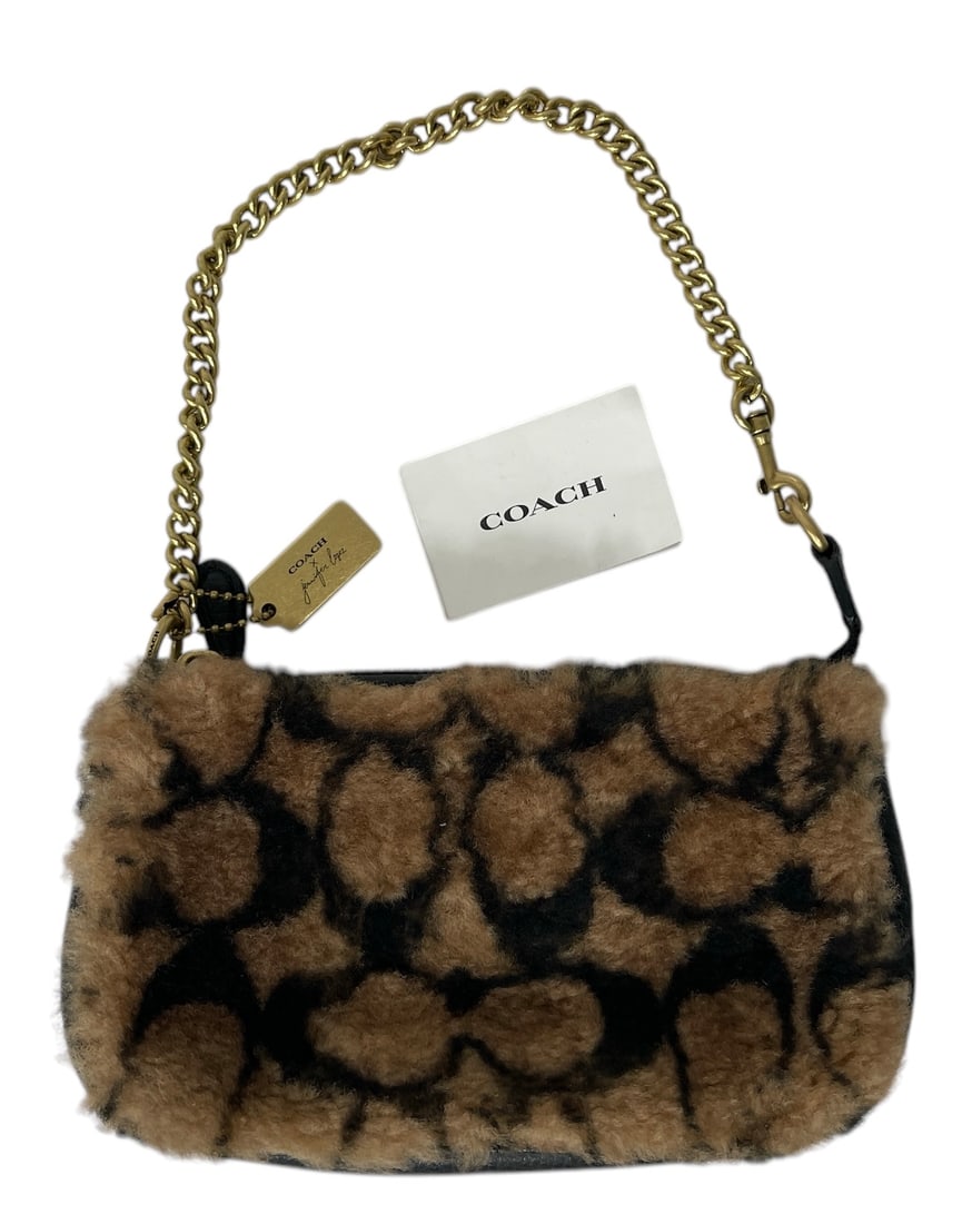 Coach Brown Faux Fur Mini Bag (1 of 7)