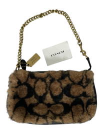 Coach Brown Faux Fur Mini Bag