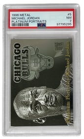 1996 Metal Michael Jordan | Platinum Portraits | PSA 7