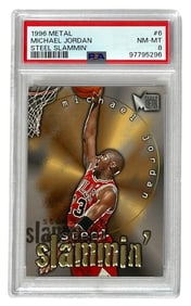 1996 Metal Michael Jordan Steel Slammin | PSA 8