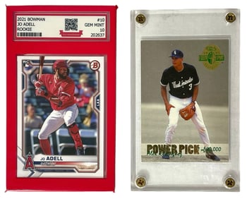 2021 Bowman Jo Adell Graded 10 and Alex Rodriguez Collectors Card