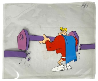Hand-Painted Animation Cel | Mighty Heroes | NO COA