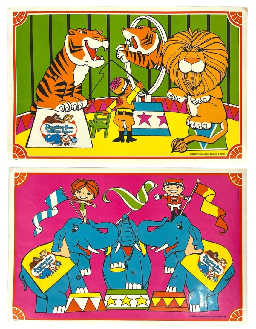 1969 Ringling Bros & Barnum and Bailey Circus Placemate (1 of 2)