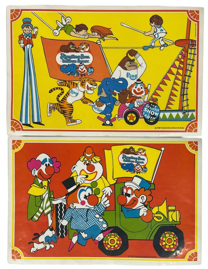 1969 Ringling Bros & Barnum and Bailey Circus Placemate (1 of 2)