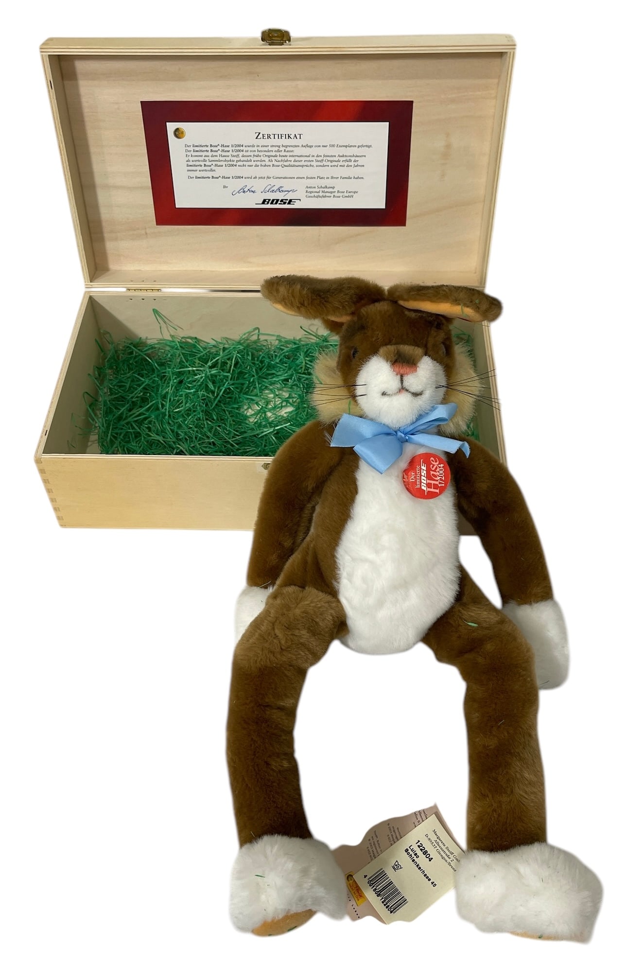 Steiff Button in Ear | Zertifikat BOSE: Steiff Button in Ear | Zertifikat BOSE