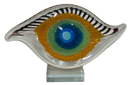 Glass Evil Eye Sculpture