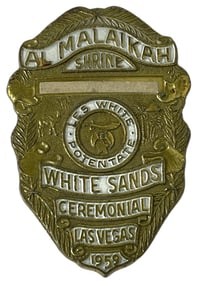 1959 Badge | Al Malaikah Shrine | White Sands Ceremonial Las Vegas