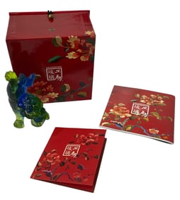 Liuli GongFang Crystal Foo Fu Dog Lion