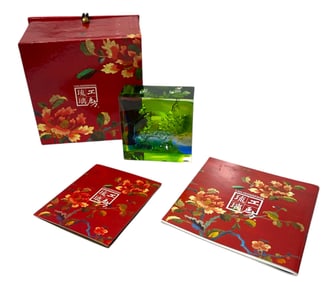 Liuli GongFang Green Dragon Paperweight