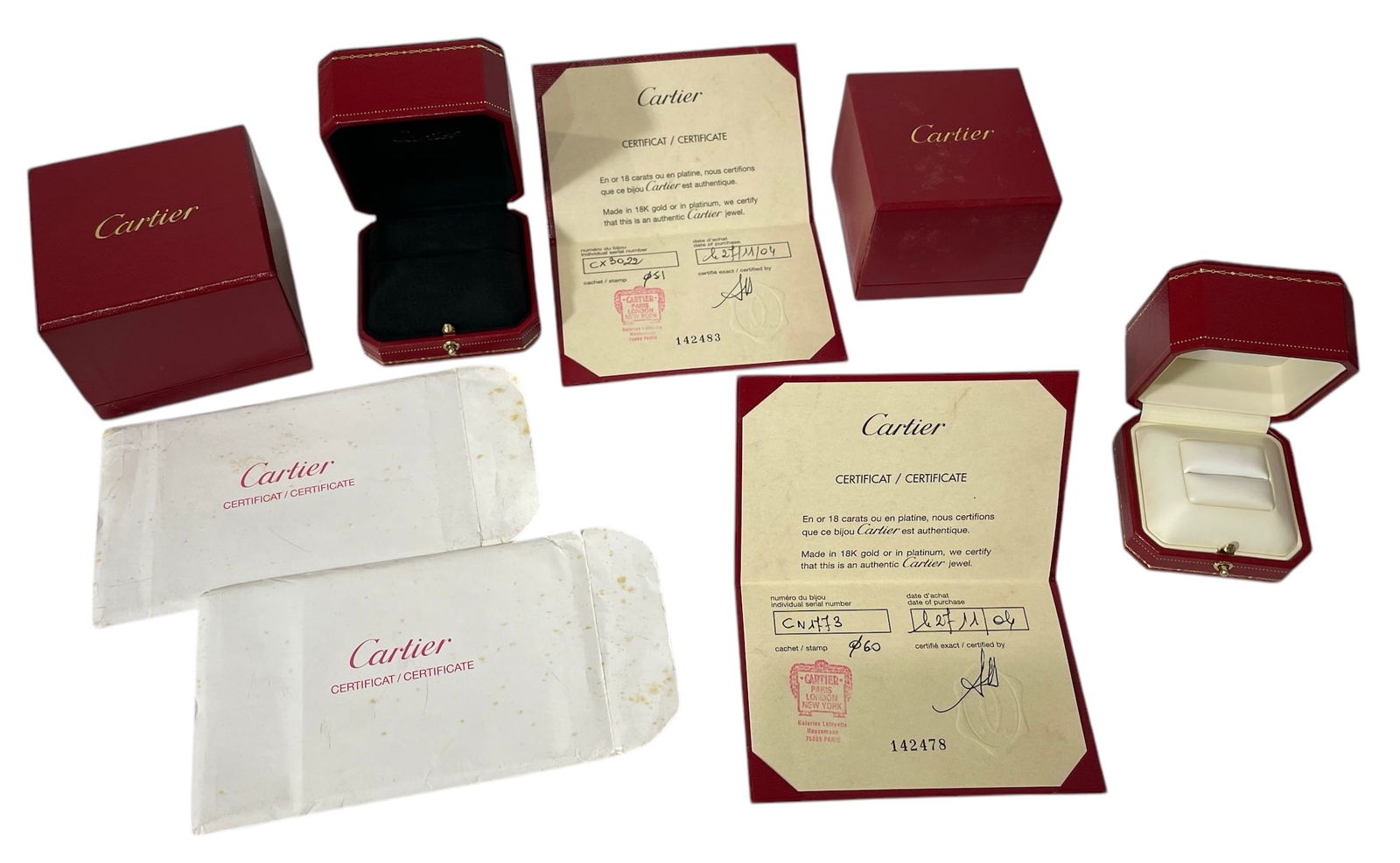 Cartier Boxes and Certifications: Cartier Boxes and Certifications