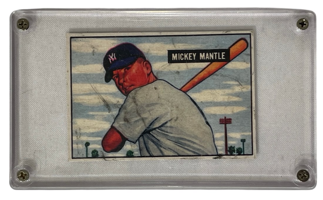 Bowmans Mickey Mantle | Baseball Card: AUTHENTICATION HAS NOT BEEN PERFORMED TO GUARANTEE VERIFICATION