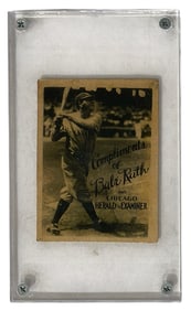 Babe Ruth Chicago Herald|Examiner Baseball Card